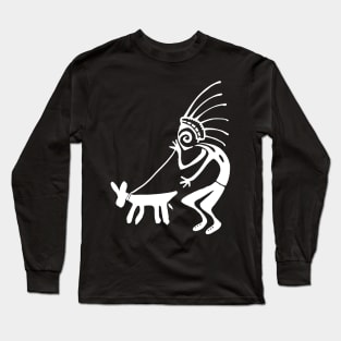 Kokopelli doggy white Long Sleeve T-Shirt